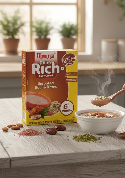 Manna Baby Cereal. No Added Sugar, Baby Food Safe For 6