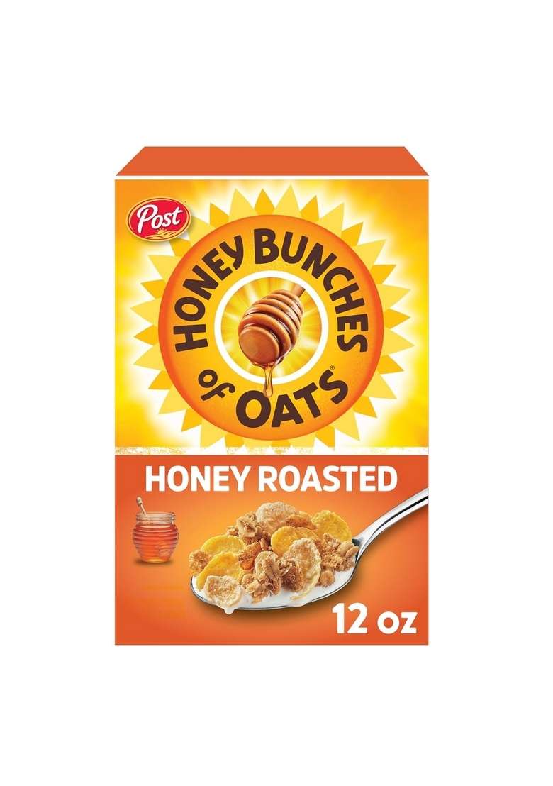 Post Honey Bunches Of Oats Honey Roasted Heart Healthy, Low Fat, Made With Whole Grain Cereal 12 Ounce, 340G - Indya