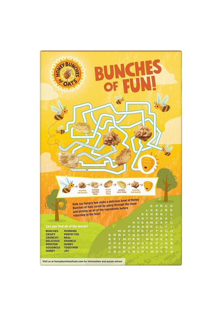 Post Honey Bunches Of Oats Honey Roasted Heart Healthy, Low Fat, Made With Whole Grain Cereal 12 Ounce, 340G - Indya