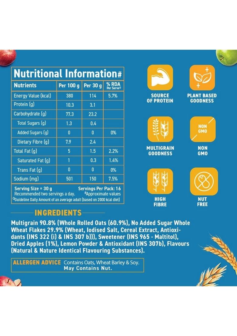 Bagrry’S No Added Sugar Muesli 500G | 0% Added Sugar | 90% Whole Grains | High Fibre & Protein | Plant-Based Breakfast Cereal | No Nuts, No Corn Flakes | Ideal For Diabetics & Weight Management | No Preservatives