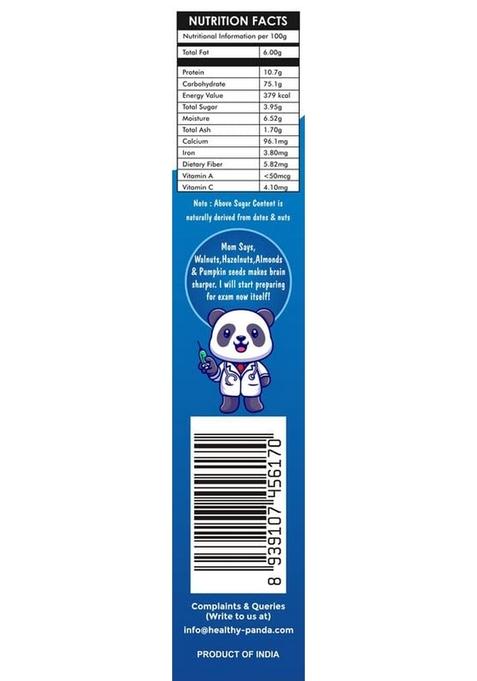 Healthy Panda Oats & Nuts Cereal Mix (400G) – Sugar-Free Kids Food, Nutritious Oats & Millet Powder With Dry Fruits – Ideal Cereal For Growing Kids, Healthy Porridge, And Energizing Breakfast For Kids – Wholesome, Natural Nutrition.