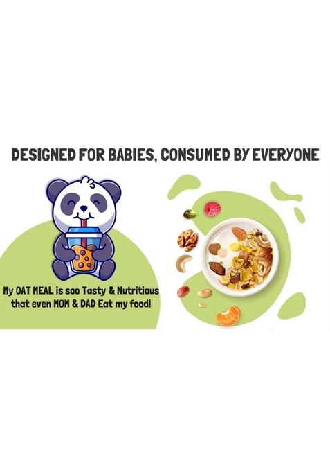 Healthy Panda Oats & Nuts Cereal Mix (400G) – Sugar-Free Kids Food, Nutritious Oats & Millet Powder With Dry Fruits – Ideal Cereal For Growing Kids, Healthy Porridge, And Energizing Breakfast For Kids – Wholesome, Natural Nutrition.