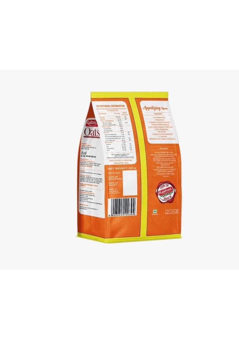 Rajdhani Oats (Pack Of 2, 400Gm) - Indya