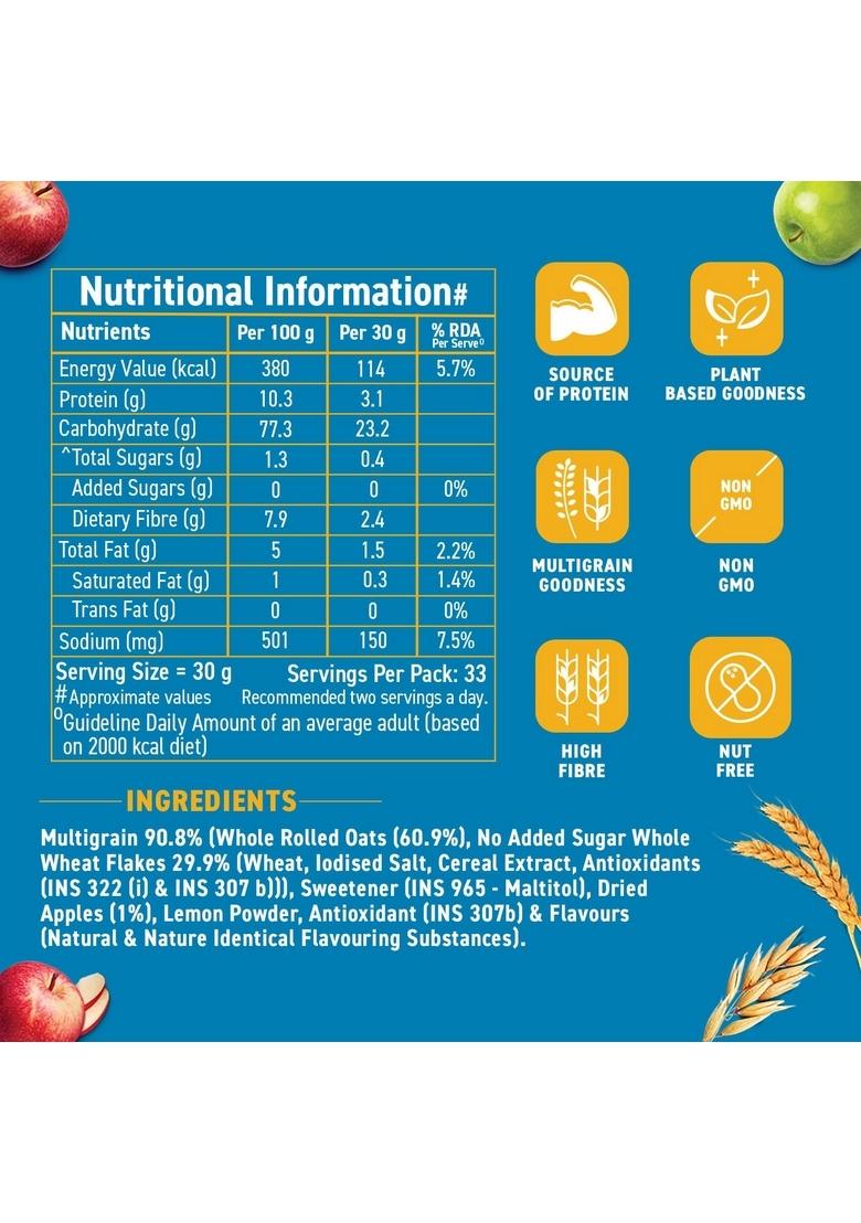 Bagrry’S No Added Sugar Muesli 1Kg Jar | 0% Added Sugar | 90% Whole Grains | High Fibre & Protein | Plant-Based Breakfast Cereal | No Nuts, No Corn Flakes | Ideal For Diabetics & Weight Management | No Preservatives
