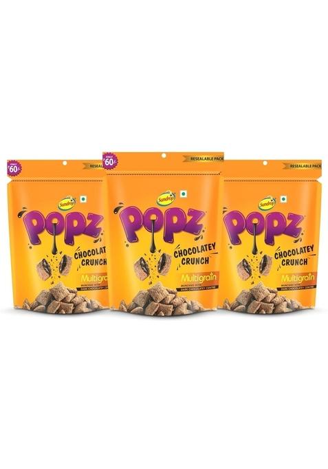 Sundrop Popz Chocolatey Crunch | Choco Fills | Multigrain Shell | Dark Chocolate | 350G