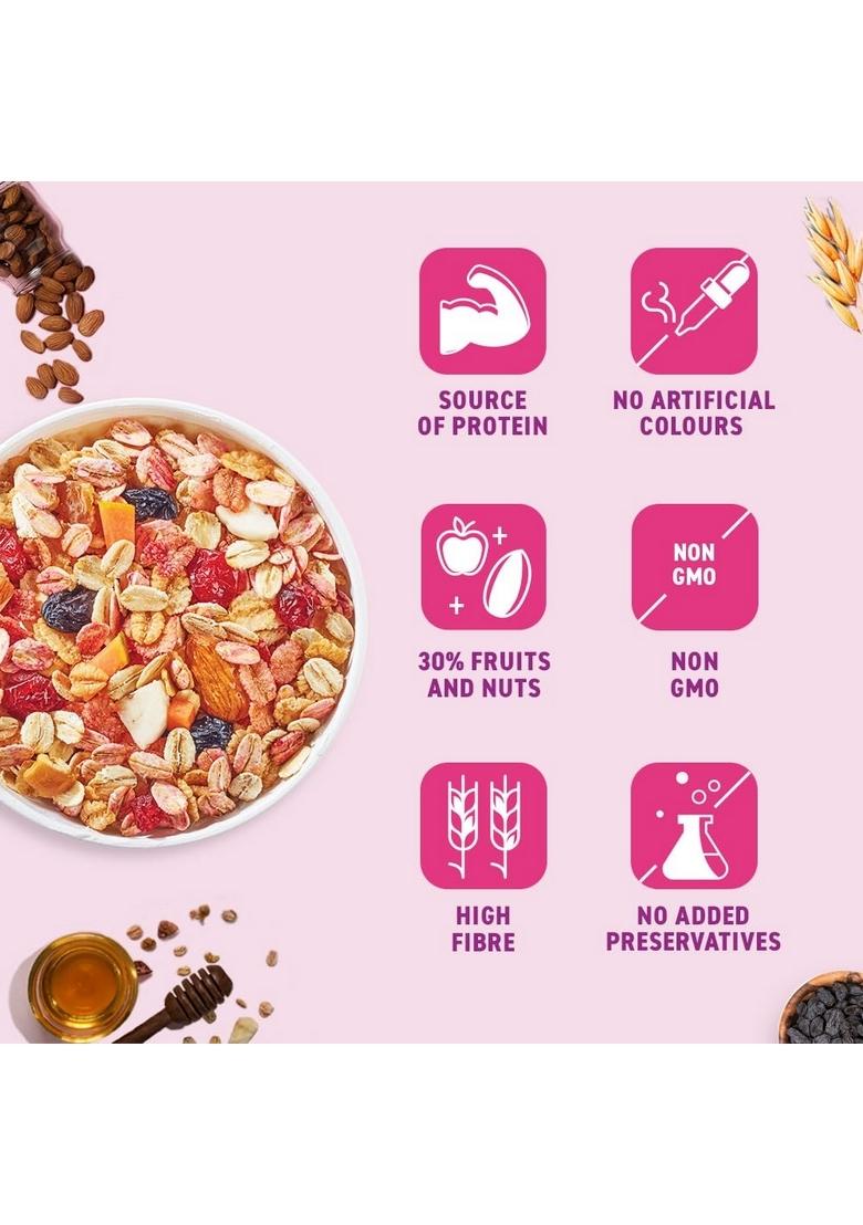 Bagrry'S Crunchy Fruit & Nut Muesli With 30% Fruits & Nuts