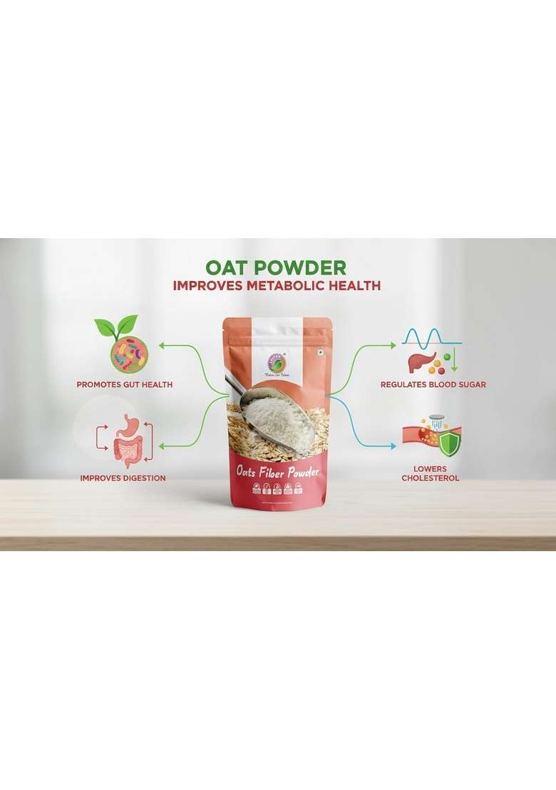 Saipro Oat Fiber Powder 200 Gm For Low-Carb Baking| Smoothies|For Low-Carb Baking|Oats Smoothies|No Bloating, No Constipation Acidity Relief, For Added 4.4 G Fiber Intake & Ease Of Digestion, Natural, No Additives, No Preservatives - Indya