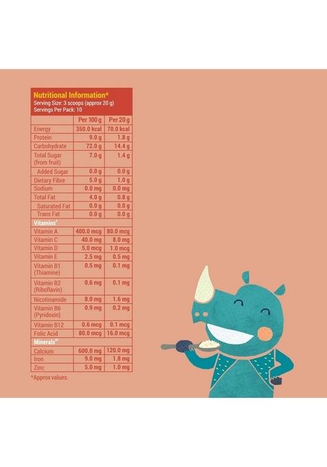 Slurrp Farm No Added Sugar, No Salt Ragi, Almond And Banana Cereal | 100% Sprouted Ragi | Healthy Cereal | No Milk | No Preservatives, 200G