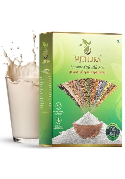 Mithura Sprouted Health Mix 500Gm | High In Protein | 26 Natural Ingredients | No Preservatives | Zero Sugar | Boosts Immunity & Bone Strength | Sprouted Millets And Multigrain | Sathumaavu Nutrition Drink