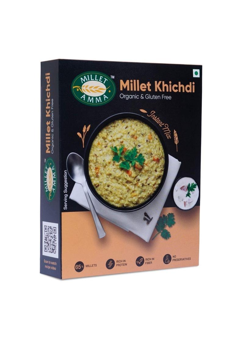 Millet Amma Certified Organic Millet Khichdi Mix | 250 Gms Pack | 65% Millet Content | Easy & Ready To Cook | Instant Millet Breakfast Mix | Rich In Protein & High Fiber | 100% Vegan