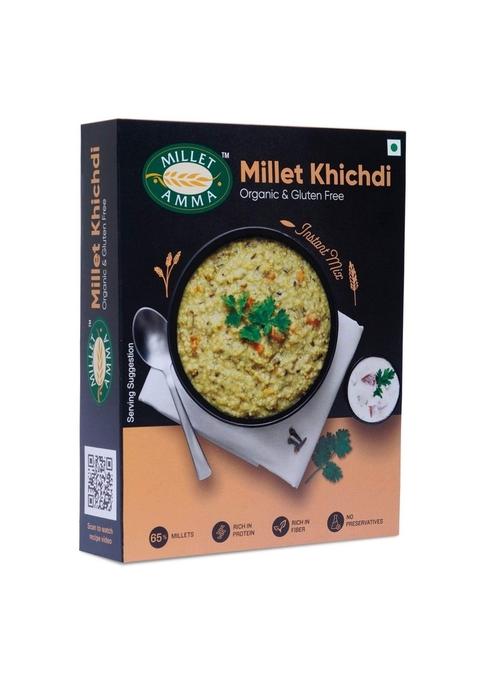 Millet Amma Certified Organic Millet Khichdi Mix | 250 Gms Pack | 65% Millet Content | Easy & Ready To Cook | Instant Millet Breakfast Mix | Rich In Protein & High Fiber | 100% Vegan