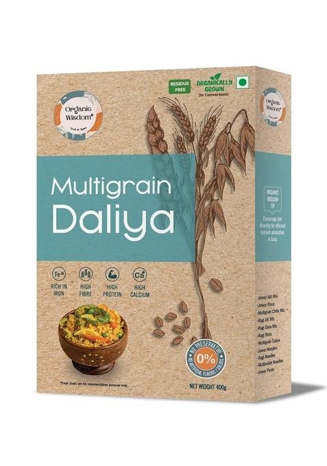 Organic Wisdom-Back To Roots Multigrain Daliya | Organically Grown | Rich In Protein & Dietary Fiber | Has Goodness Of Millets | Easy To Make | Good For Weight Loss | Porridge | 400Gms