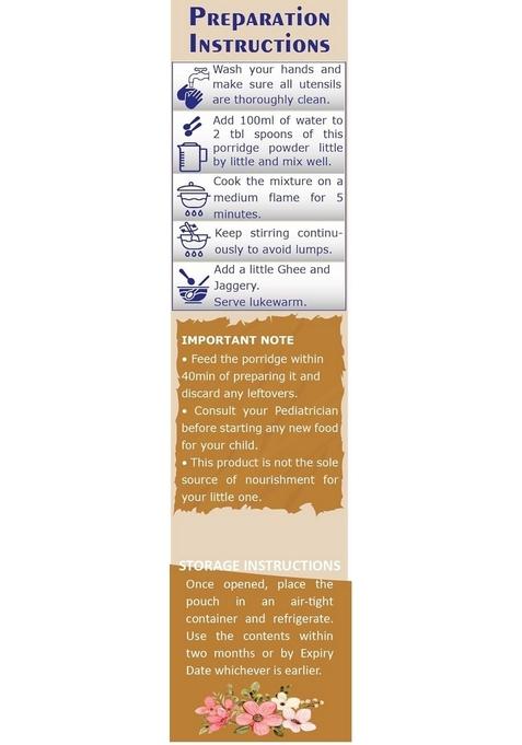 Tummyfriendly Foods Certified Organic Sprouted Brown Rice, Red Lentil, Spinach, Green Peas Porridge Mix | Khichdi Mix | Organic Baby Food For 8 Months Old | Excellent Weight Gain Baby Food | 200G (Brownricemoongdal)