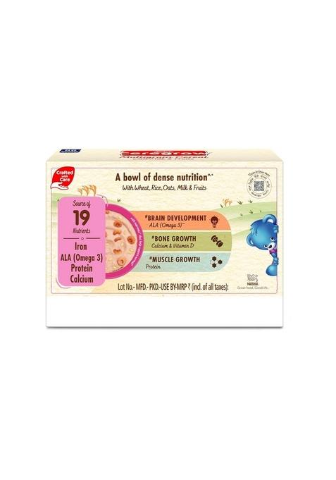 Ceregrow No Refined Sugar | Multigrain, Milk & Fruits Cereal | Source Of Iron,Omega 3, Protein, Calcium | 19 Nutrients |Extra Saver Multipack (12 Units X 50G) 600G