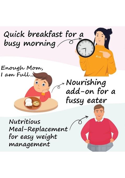 Tummyfriendly Foods Certified Organic Health Mix Powder For Adults, Kids, Women. Made With Sprouted Ragi Powder, Green Moong, Oats, Nuts, Seeds | Multigrain Millet Health Mix | 800G