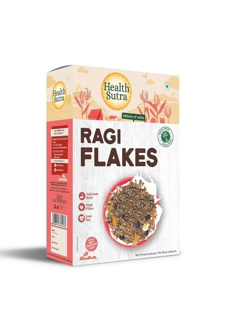 Health Sutra Ragi Flakes, 500 Gm - Gluten Free, Calcium & Dietary Fibre Rich Breakfast - Unflavored & Toasted Alternative To Oats