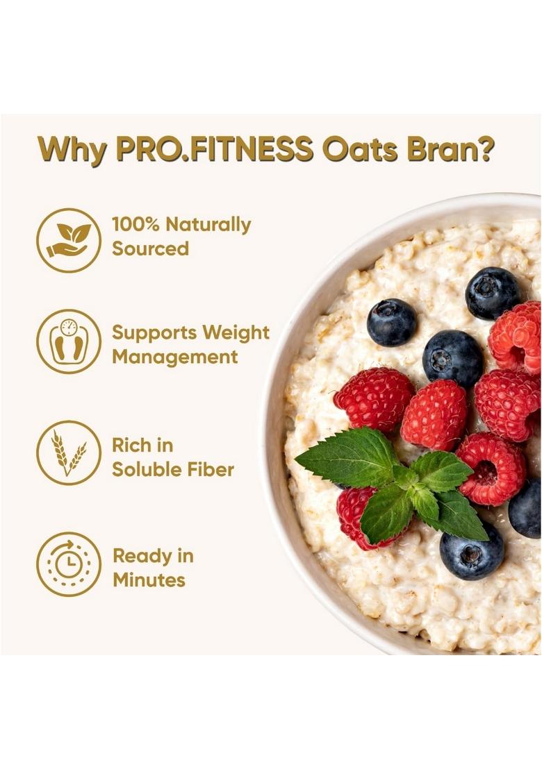 Pro.Fitness Oats Bran 360G | 14G Protein & 18G High Fiber | Nutritious & Healthy Breakfast Cereal (From Makers Of Myfitness Peanut Butter)