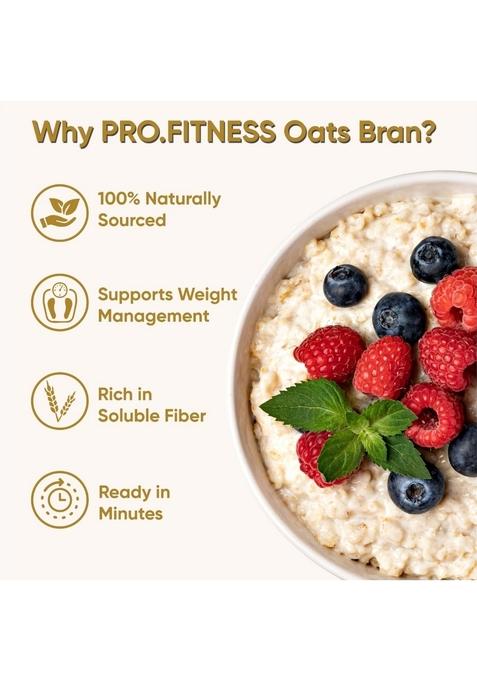 Pro.Fitness Oats Bran 360G | 14G Protein & 18G High Fiber | Nutritious & Healthy Breakfast Cereal (From Makers Of Myfitness Peanut Butter)