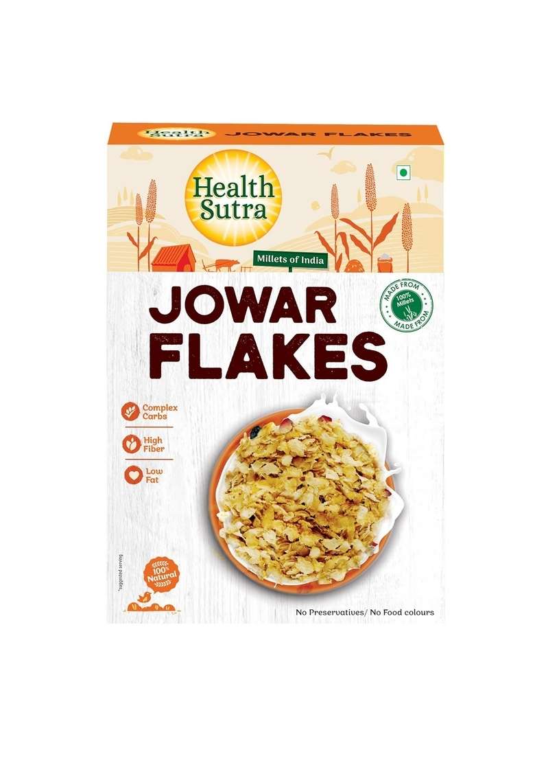 Health Sutra Millets Flakes Combo - Jowar Flakes & Bajra Flakes (500Gm Each) Millets Cereal For Breakfast, High Protein, Diet Food For Weight Loss,100% Natural, Use Like Oats/Corn Flakes - Indya
