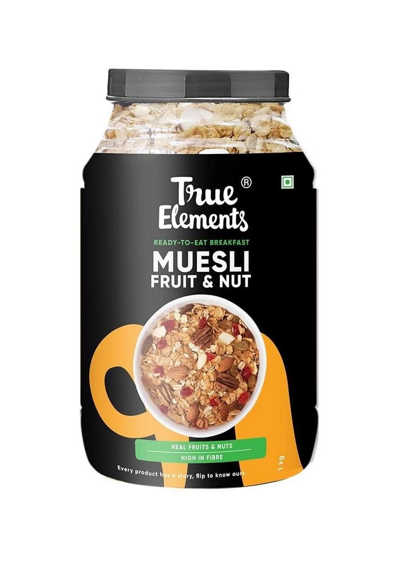 True Elements Fruit And Nuts Muesli 1Kg & True Elements Nuts & Berries Muesli 1Kg