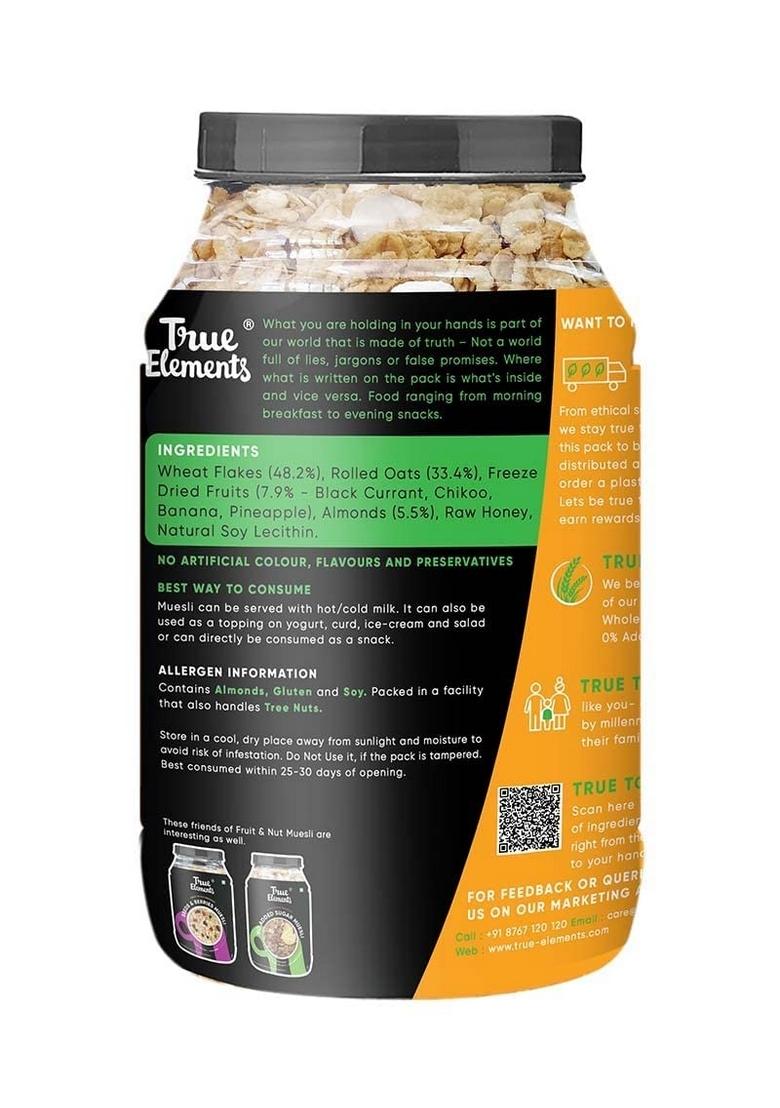 True Elements Fruit And Nuts Muesli 1Kg & True Elements Nuts & Berries Muesli 1Kg