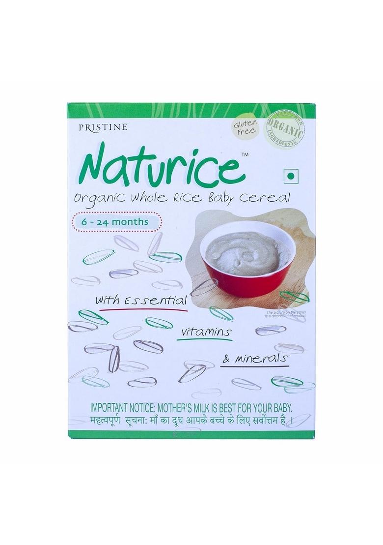 Pristine Naturice Baby Food 300G | Baby Cereal (6-24 Months) Organic Whole Rice | Infant Food