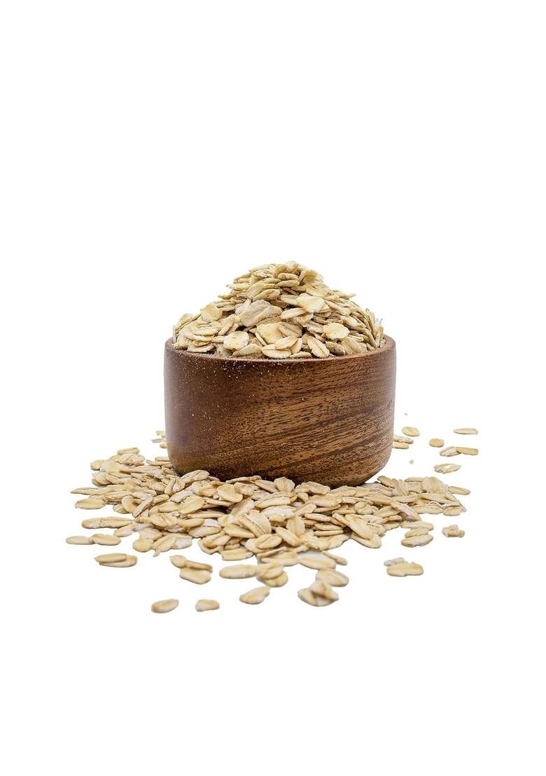 Sattvic Foods Jumbo Rolled Oats (500 G) | Gluten-Free, Large Old Fashioned Rolled Oat Flakes | High In Fibre And Protein | Make Oatmeal, Overnight Oats, Muesli, Granola Bars, Use In Baking - Indya