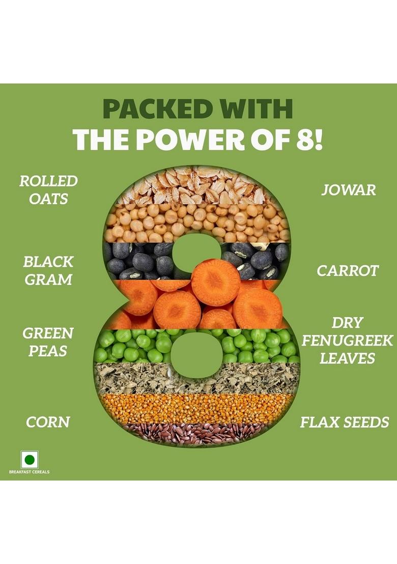 Right Shift High Protein Masala Oats, 6X Veggies & Millets, 240G | Ideal For Weight Loss, High Fibre | No Added Preservatives | Ready To Cook | Clinically Proven Ingredients For Gut Health