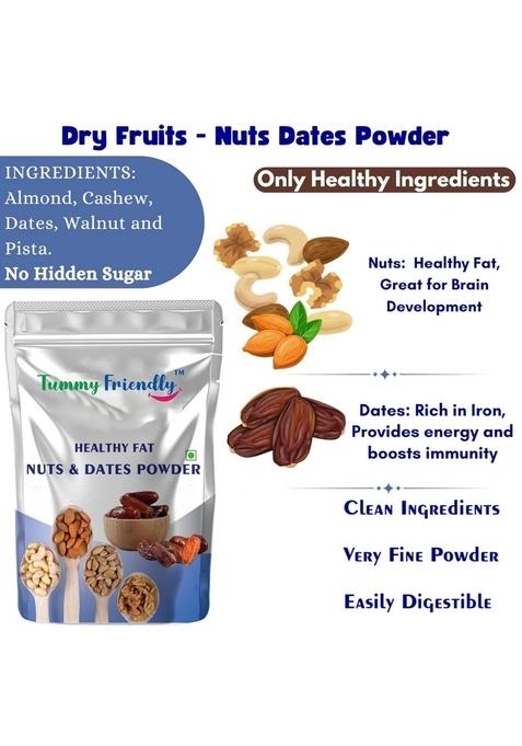 Tummyfriendly Foods Premium Nuts And Datespowder | Dry Fruit Powder For Baby | Nuts&Dates Powder For Babies Kids And Adults | Dry Fruits Powder For Kids | 100G