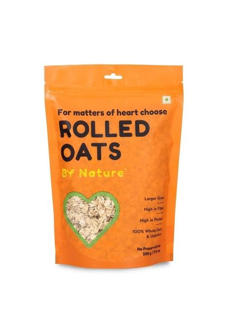 By Nature Rolled Oats, 200G | 100% Natural Whole Grain | High-Fiber | Healthy Breakfast | Protein Rich | Healthy & Delicious Evening Snack | Efficient On Reducing Weight & Cholestrol |