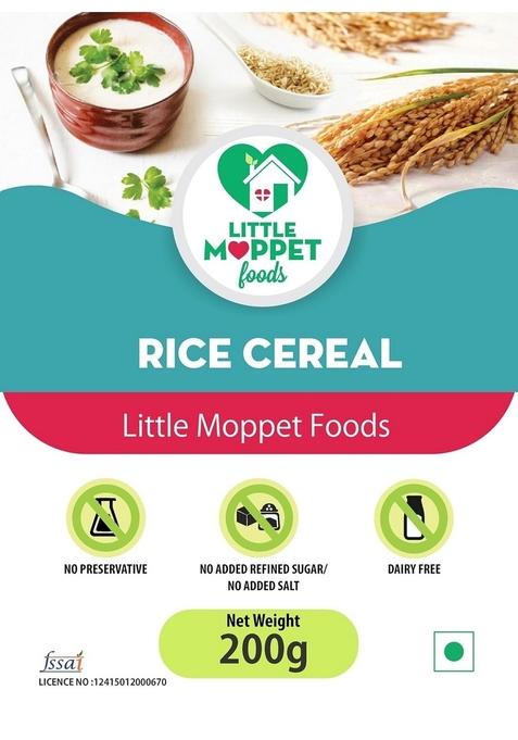 Little Moppet Foods – Rice Cereal 200G | No Additives And Preservatives | Free From Added Salt And Sugar |