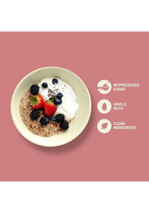 Nourish Organics Amaranth Muesli, Mild Sweet 280G Pack| Healthy And Nutritious Breakfast Cereals With Whole Nuts | No Refined Sugar | Clean Label