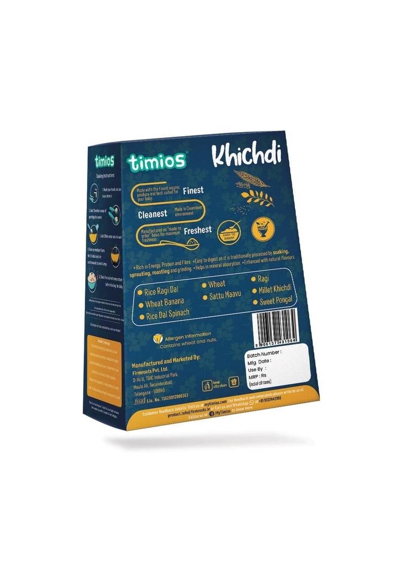 Timios Organic Porridge, Khichdi, Natural Health Mix, Instant Healthy Wholesome Food, Rich In Protein, No Added Sugar, No Salt, 200G