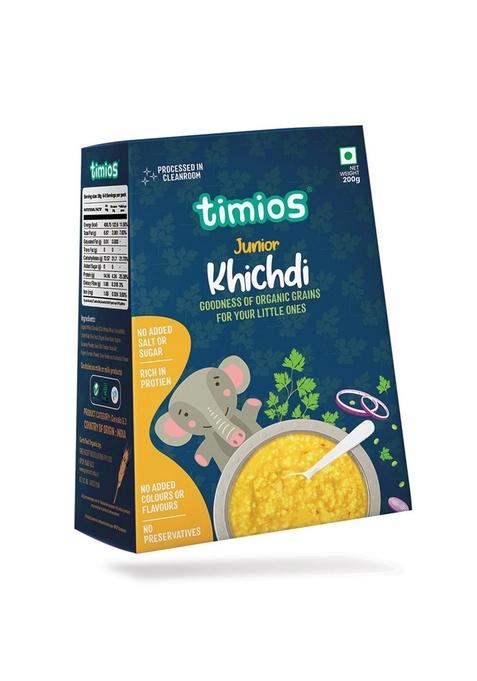 Timios Organic Porridge, Khichdi, Natural Health Mix, Instant Healthy Wholesome Food, Rich In Protein, No Added Sugar, No Salt, 200G