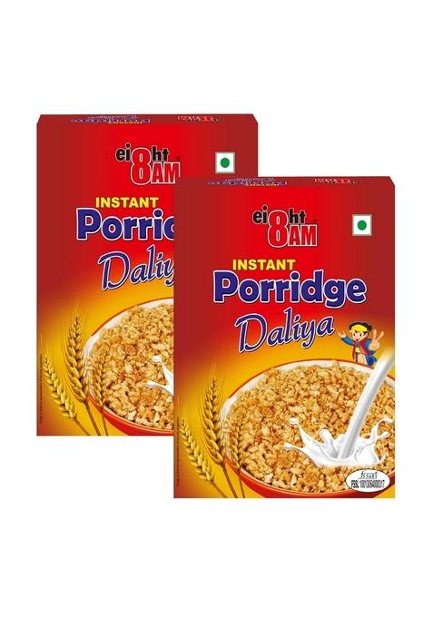 8:00 Am Instant Wheat Porridge (Dalia)|200G (Pack Of 2)|Rich In Protein & Fiber|Nutritious & Healthy Breakfast Cereals|Essential For Good Health|Natural Whole Wheat Daliya|Improves Digestion
