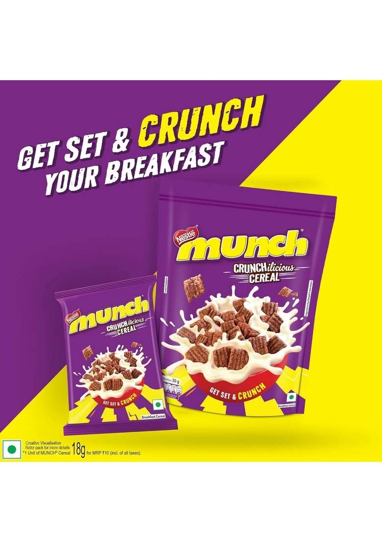 Nestle Munch Crunchilicious Cereal | Get Set & Crunch | Breakfast Cereal | 300G (Pack Of 2) - Indya