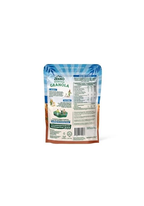 Zenko Ancient Grain Granola | Peanut Butter Power | Natural Ingredients With Almonds, Peanuts | High Protein, Gluten Free, Plant Based | 300G