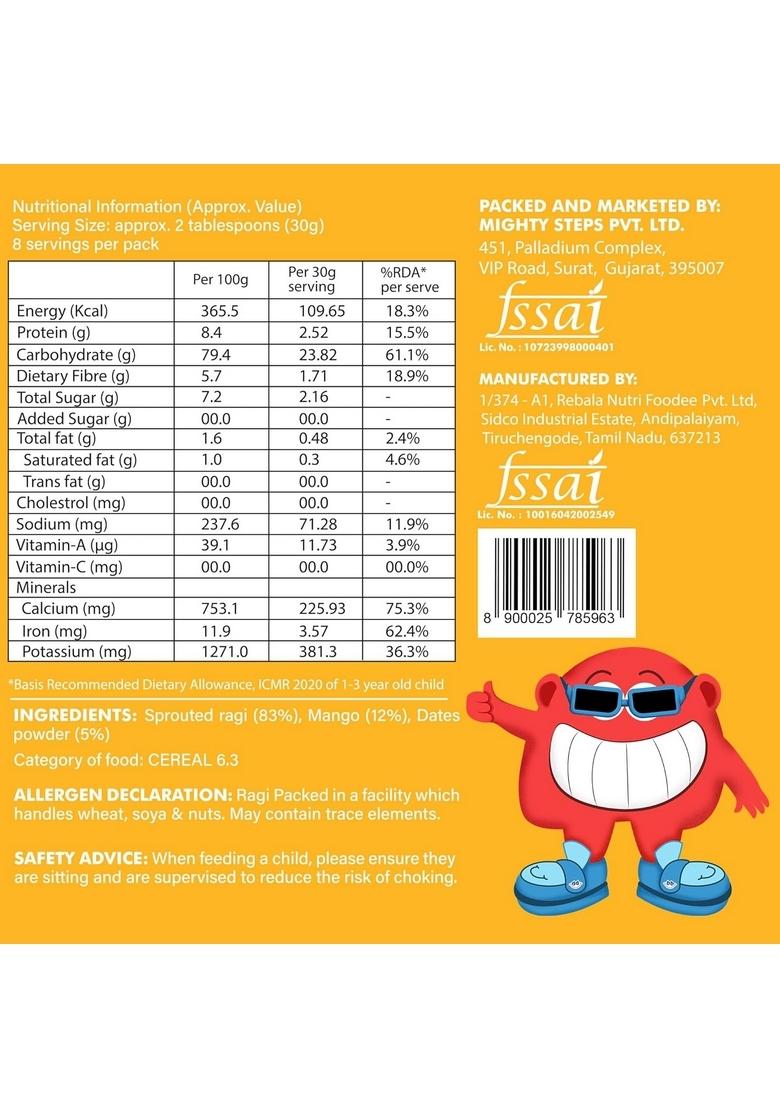 Be'Be' Burp Travel Pack Grab-N-Go | Mix Porridge Combo | Natural Food No Sugar No Salt | No Artificial Preservatives & Flavors | Real Fruits & Vegetables | Porridge-25 Gram Each (Pack Of 5)