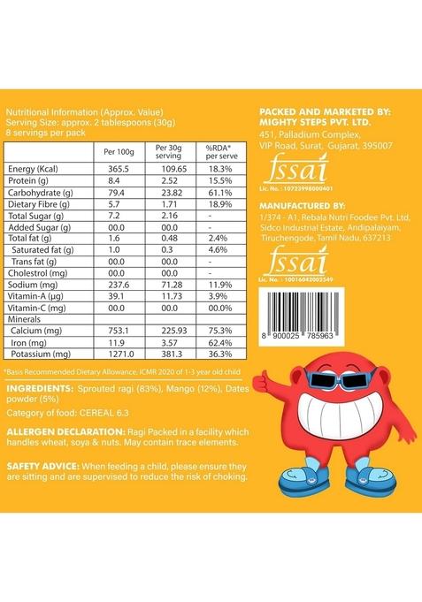 Be'Be' Burp Travel Pack Grab-N-Go | Mix Porridge Combo | Natural Food No Sugar No Salt | No Artificial Preservatives & Flavors | Real Fruits & Vegetables | Porridge-25 Gram Each (Pack Of 5)