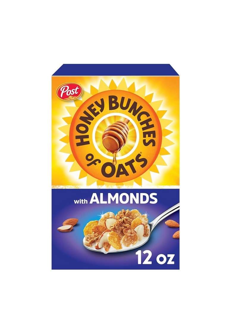 Honey Bunches Of Oats Almond, Heart Healthy, Low Fat, With Whole Grain Cereal, 12 Ounce 340G (Usa) - Indya