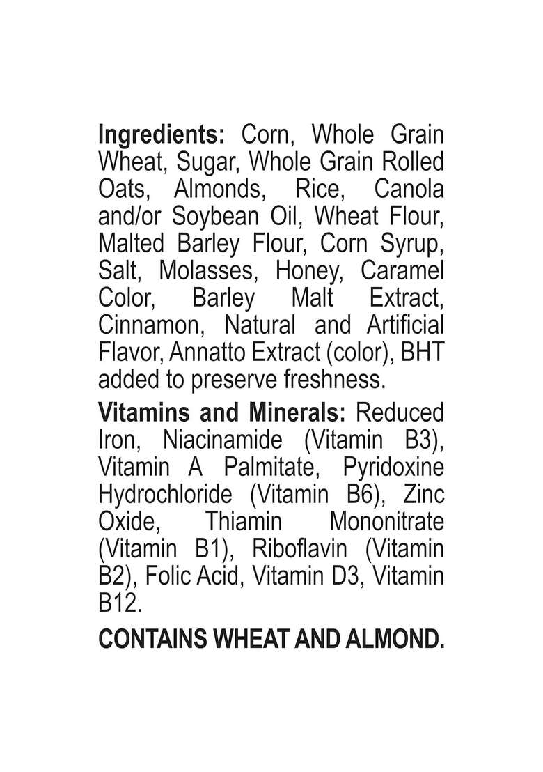 Honey Bunches Of Oats Almond, Heart Healthy, Low Fat, With Whole Grain Cereal, 12 Ounce 340G (Usa) - Indya