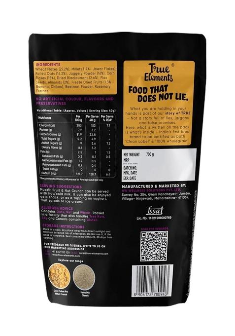 True Elements Fruit & Nut Crunch Muesli 700G