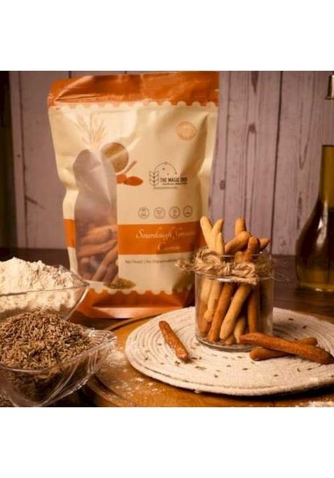 The Magic Oven Sourdough Grissini Sticks Healthy Nutritious Snacks | Sourdough Bread Sticks | Preservative Free -Cumin 200G