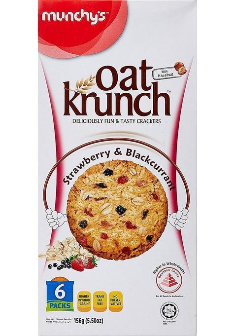 Munchy'S Oat Krunch Strawberry & Blackcurrent 156G. (Combo Pack Of 2)