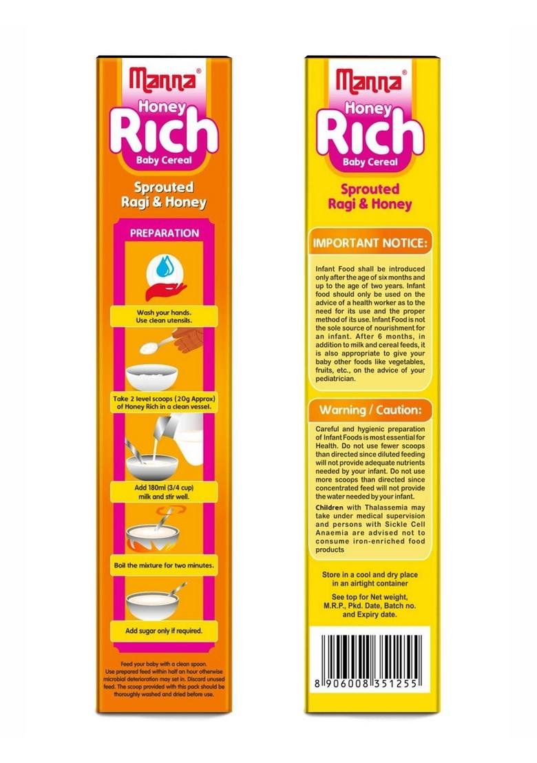 Manna Baby Cereal. No Added Sugar, Baby Food Safe For 6