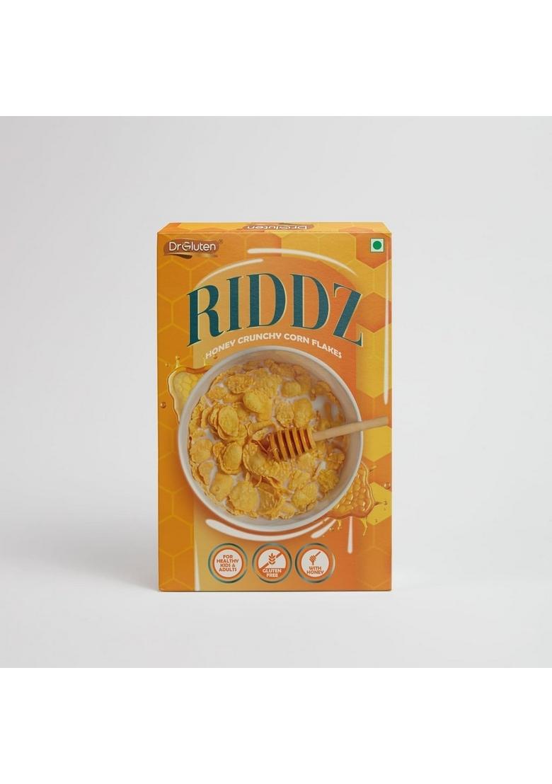 Dr. Gluten Honey Corn Flakes 400 Gms | Gluten Free & Wheat Free | High In Dietary Fiber, Iron, Vitamins & Protein | No Added Colours & Flavours | Helps In Weight Management | Breakfast Cereal