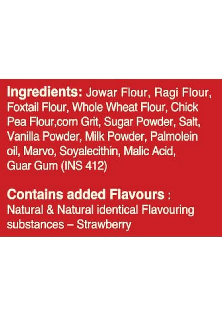 Millet Bank Strawberry Fills Breakfast Cereal | No Added Colour, No Preservatives | Wholesome Cereal Option | 1 X 250G - Indya
