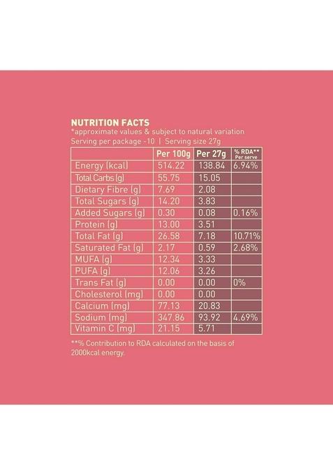 Nourish Organics Cranberry Super Grain Granola, 270G Single Pack | Healthy And Nutritious Breakfast Cereals With Whole Nuts | No Refined Sugar | Clean Label