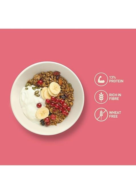 Nourish Organics Cranberry Super Grain Granola, 270G Single Pack | Healthy And Nutritious Breakfast Cereals With Whole Nuts | No Refined Sugar | Clean Label