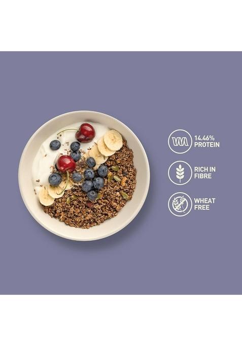 Nourish Organics Cocoa Crunch Granola, 270G | Healthy Breakfast Cereal With Whole Nuts | No Refined Sugar | Plant-Based, High-Fiber Snack